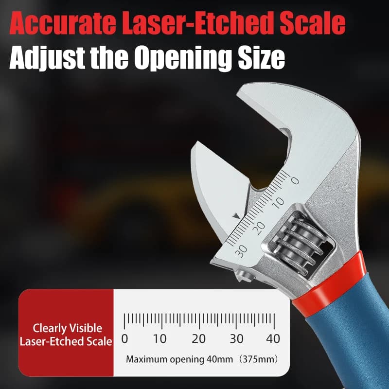 مفتاح قابل للتعديل العالمي المفك تراجع البلاستيك الكربون الصلب ورشة عمل ميكانيكية أدوات إصلاح اليد سيارة دراجة وجع - 2