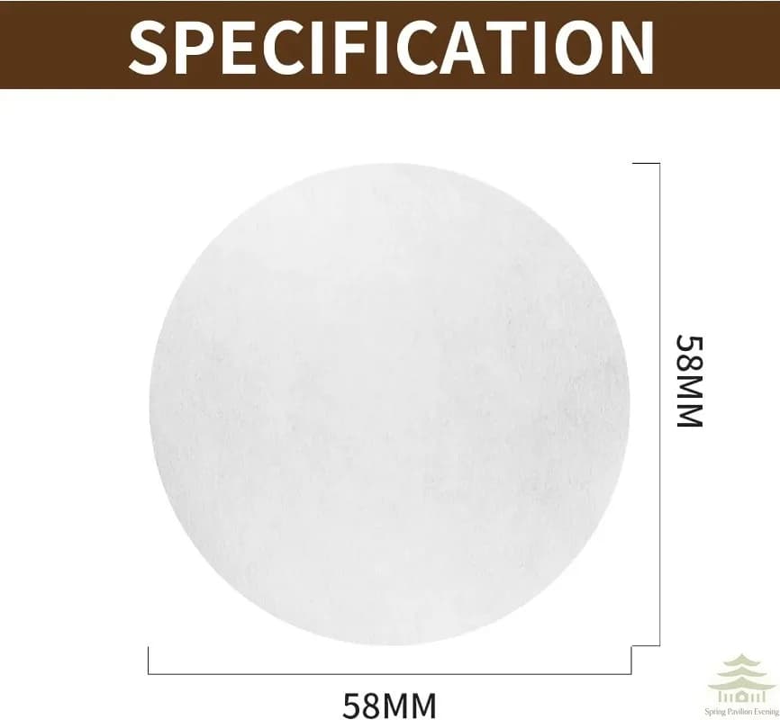 500 قطعة فلتر ورقي للقهوة، 58 ملم فلتر إسبريسو غير مبيض، ورق بورتافيلتر متوافق مع Breville Barista - 5