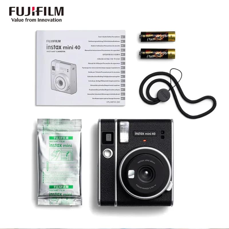 Original Fujifilm Instax Mini 40 41 Films Camera Hot Sale New Instant Photo Black Colour  Fuji Photo Paper - 5