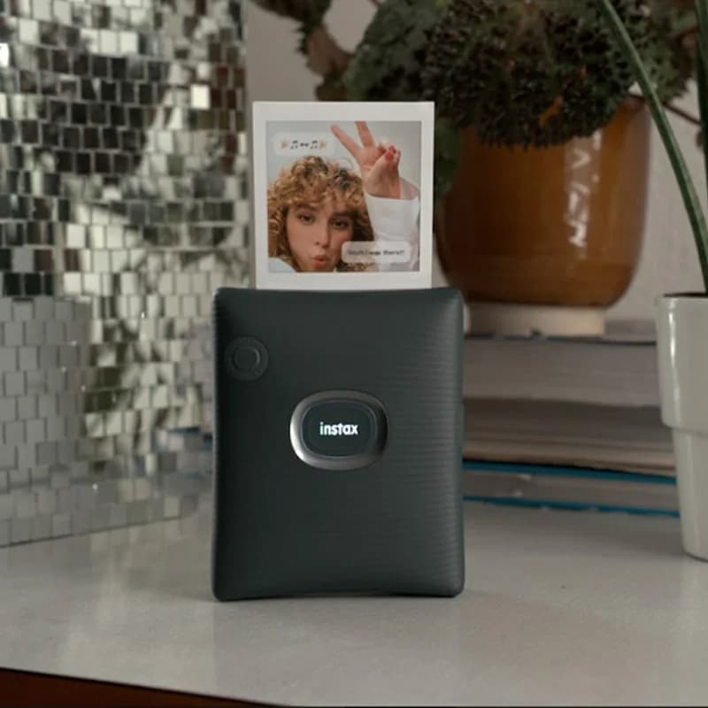 2025 طابعة صور أصلية من FUJIFILM INSTAX SQUARE LINK للهواتف الذكية بتقنية بلوتوث 4.2 باللون الأخضر الداكن والأبيض الرمادي - 3