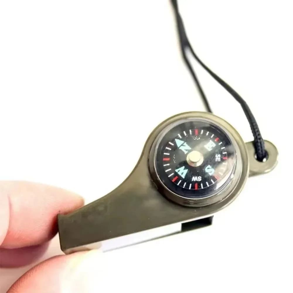 3in1 outdoor emergency whistle with compass, thermometer, outdoor whistle, convenient to carry suitable for camping and hiking - 4