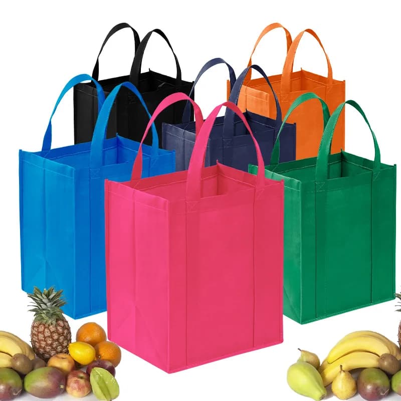 Non-woven Tote Bags Foldable Travel Storage Bag Reusable Shopping Bags Lightweight Large Tote Bags For Promotional  - 3