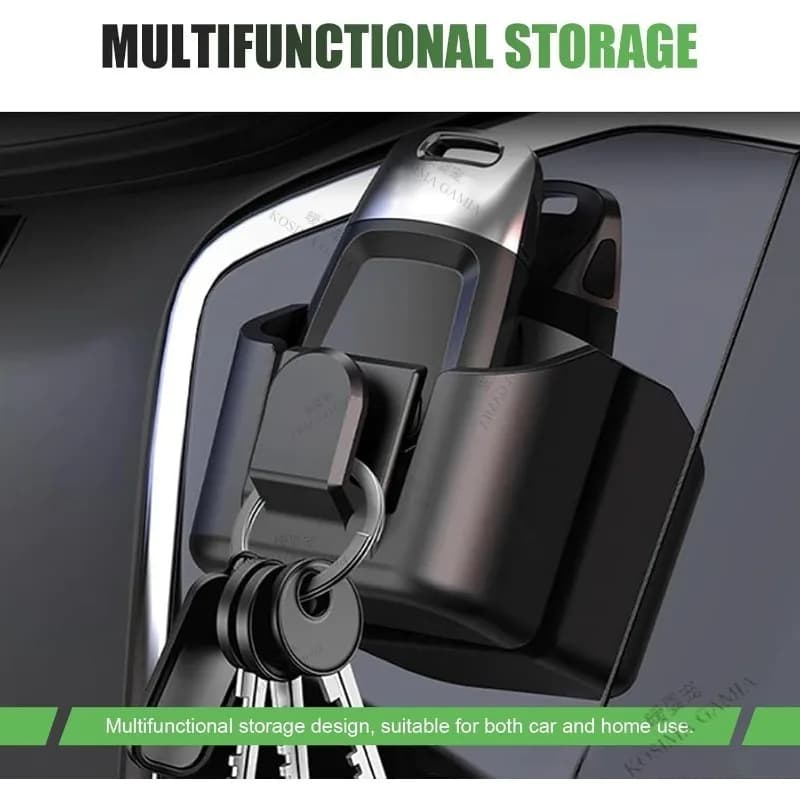 Car Key Holder Clip Car Interior Storage Box Dashboard Organizer Adhesive Mount for Card Key Rack Universal Car Accessories - 5