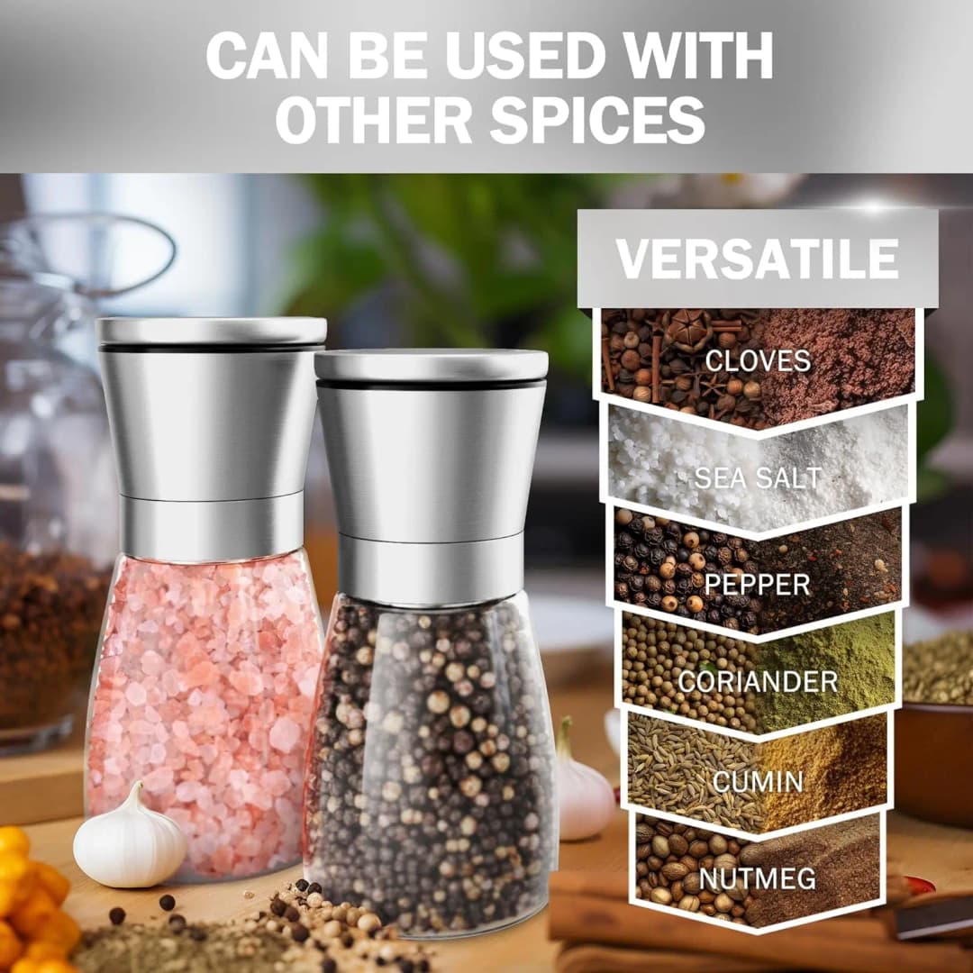 Manual Salt Pepper Grinder Coffee Grinde Pulverizer Powder Machine Steel Spice Grinder Salt Shaker Kitchen Mills Accessories - 3