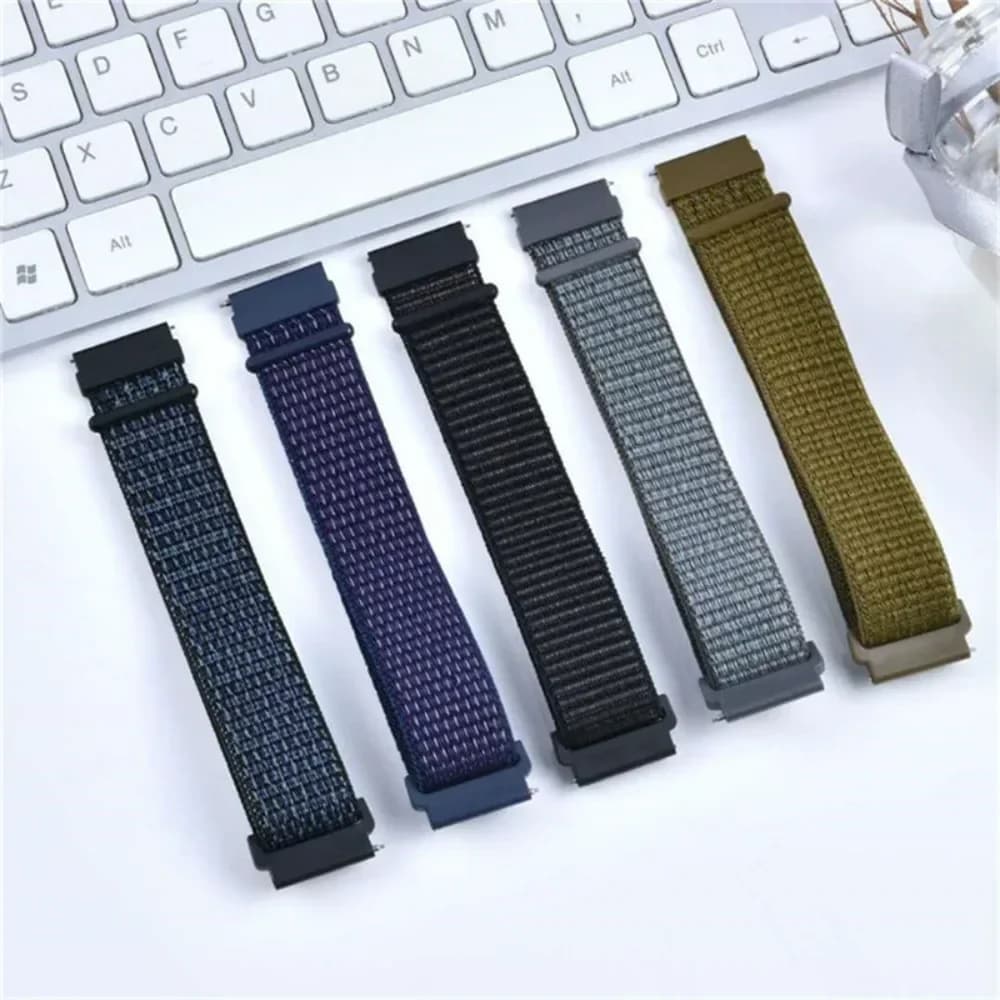 20mm 22mm Nylon Loop Strap For Garmin Forerunner 55 165 265 965 255 Active 5/Vivomove Trend/Vivoactive 5/Venu 3/2 Bracelet Belt - 2
