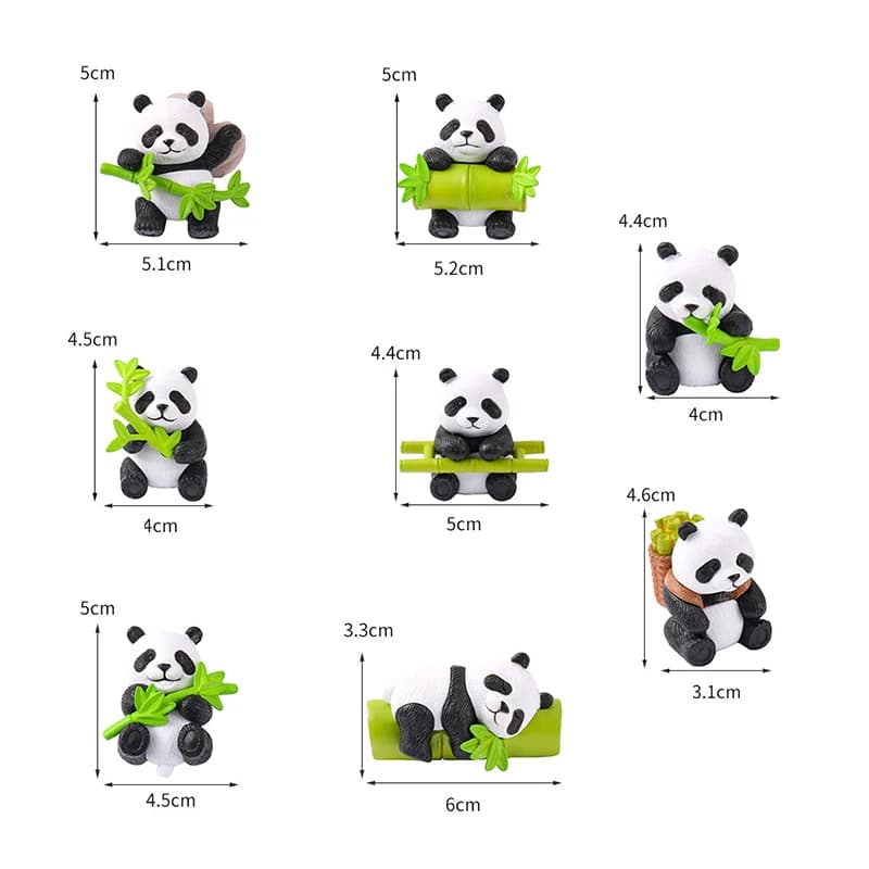 Creative Kawaii Mini Resin Panda Series Figurine Miniature Bonsai Doll House Decoration Accessories For Children Gift Toys - 6
