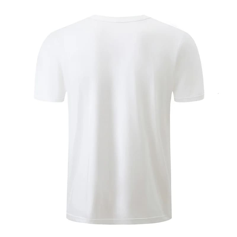 1/2/3 Pcs Men's Solid Color Casual Small White T Youth Loose Joker Classic V-neck Comfortable Short Sleeve Simple Fashion T-shir - 4