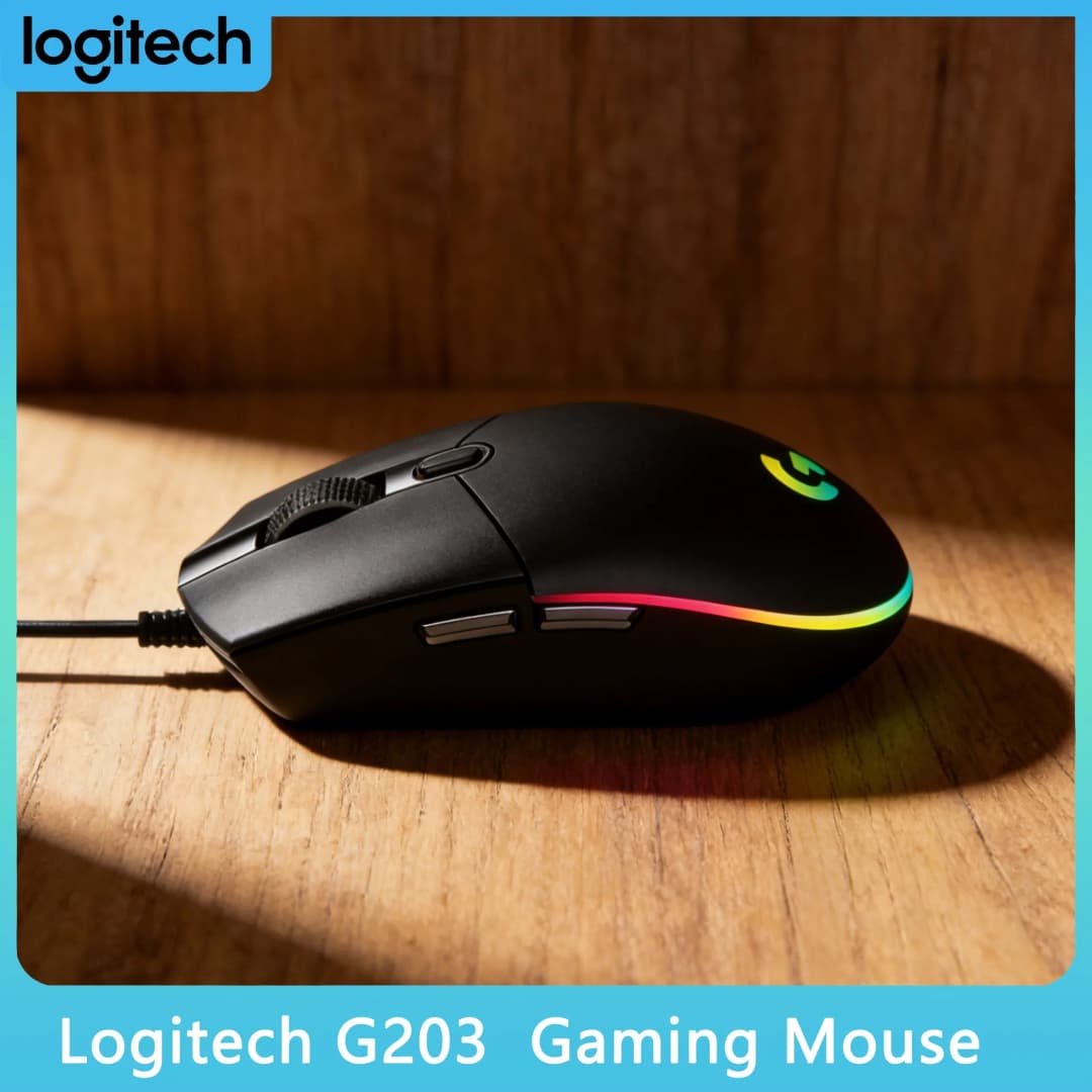 Logitech G203/G102/G402/MX 3S LIGHTSYNC Gaming Mouse, 8,000 DPI Adjustable Sensitivity, 6 Programmable Buttons, RGB Backlit