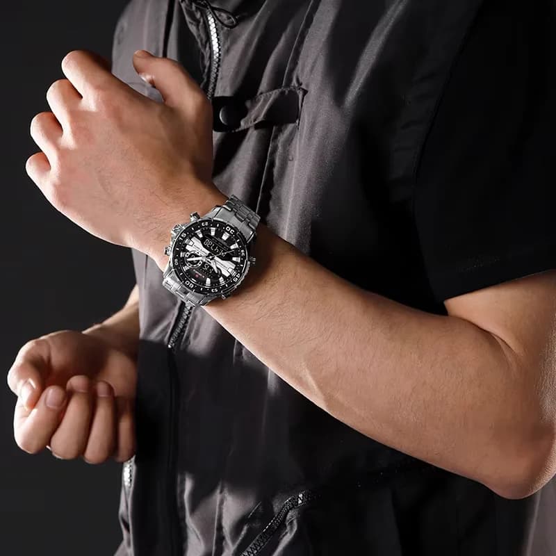 Men's Watches NAVIFORCE Original Trend Brand LCD Display Analog Digital Quartz Man Clock 30m Waterproof Luminous Male Wristwatch - 6