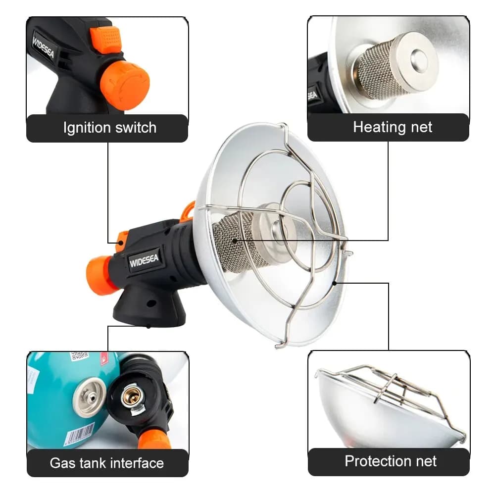 سخان تخييم محمول واسع النطاق من الفولاذ المقاوم للصدأ، مثالي للتدفئة في الهواء الطلق أثناء المشي لمسافات طويلة، معدات بقاء للشتاء - 5