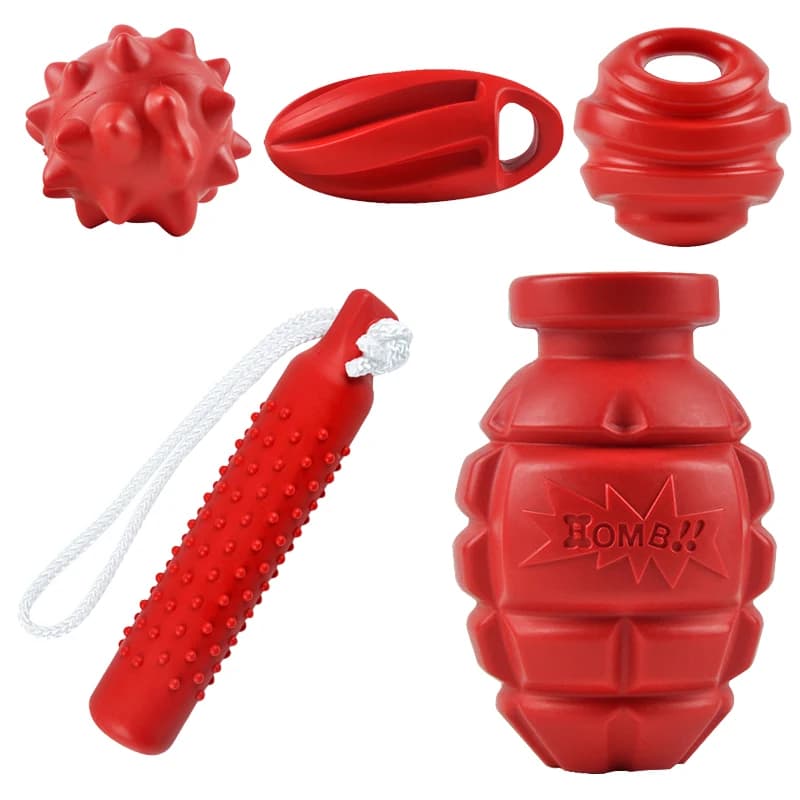 ألعاب مضغ كلاب مقاومة للعض أنماط متعددة لعبة حيوانات أليفة TPR متينة للكلاب الصغيرة والمتوسطة والكبيرة إمدادات تنظيف أسنان الجراء
