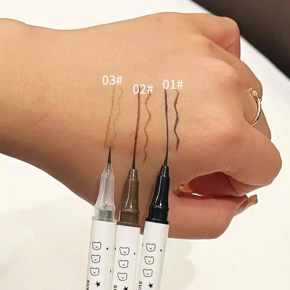 كحل سائل مقاوم للماء، 3 ألوان، تجفيف سريع، مقاوم للتلطخ، للعيون الحساسة - 2