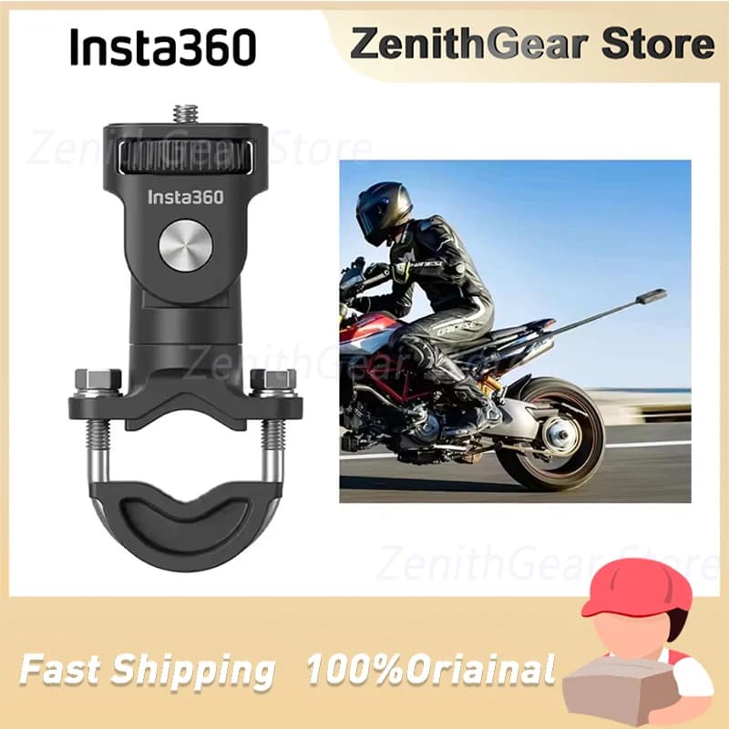 حامل U-Bolt للدراجات النارية من Insta360 - إكسسوارات رسمية لكاميرات Insta 360 مناسبة لسلسلة X/Ace لكاميرات الرياضة