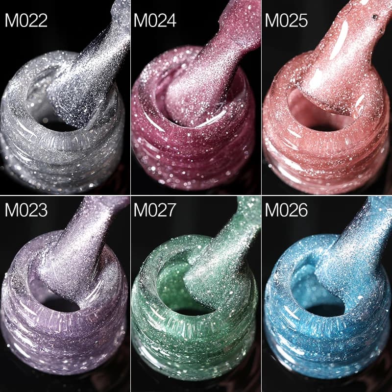 UR SUGAR 7.5ml Reflective Cat Magnertic Gel Nail Polish Laser Glitter Silver Semi Permanent Soak Off UV Nail Art Design Manicure - 3
