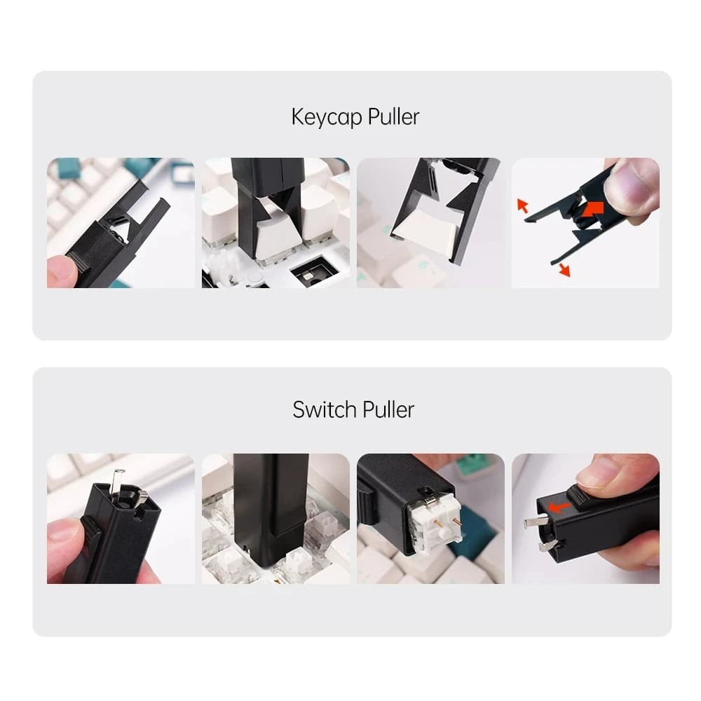 2 in 1 Switch Puller Keycap Puller Key Switch Keycap Puller for Mechanical Keyboard Gaming Keyboard Switches DIY Cleaning Tool - 5