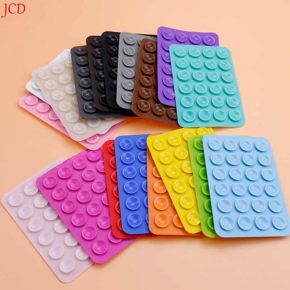 حامل هاتف مع لوحة شفط من السيليكون وملصق خلفي، مناسب للبلاط والسيراميك والزجاج