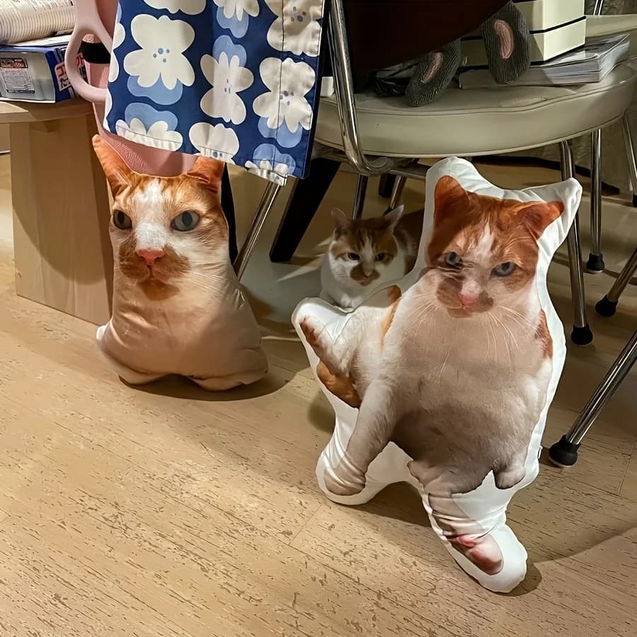 صور مخصصة للحيوانات الأليفة، وسائد ناعمة، وسائد أريكة على شكل قطط وكلاب شخصية للأعمار 14 سنة فما فوق - 3