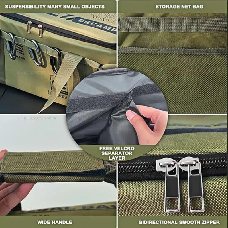 42L Large Capacity Insulated Storage Bag - Waterproof Folding Box - Outdoor Tableware Box - Picnic Bag - Camping Folding Bag - 5