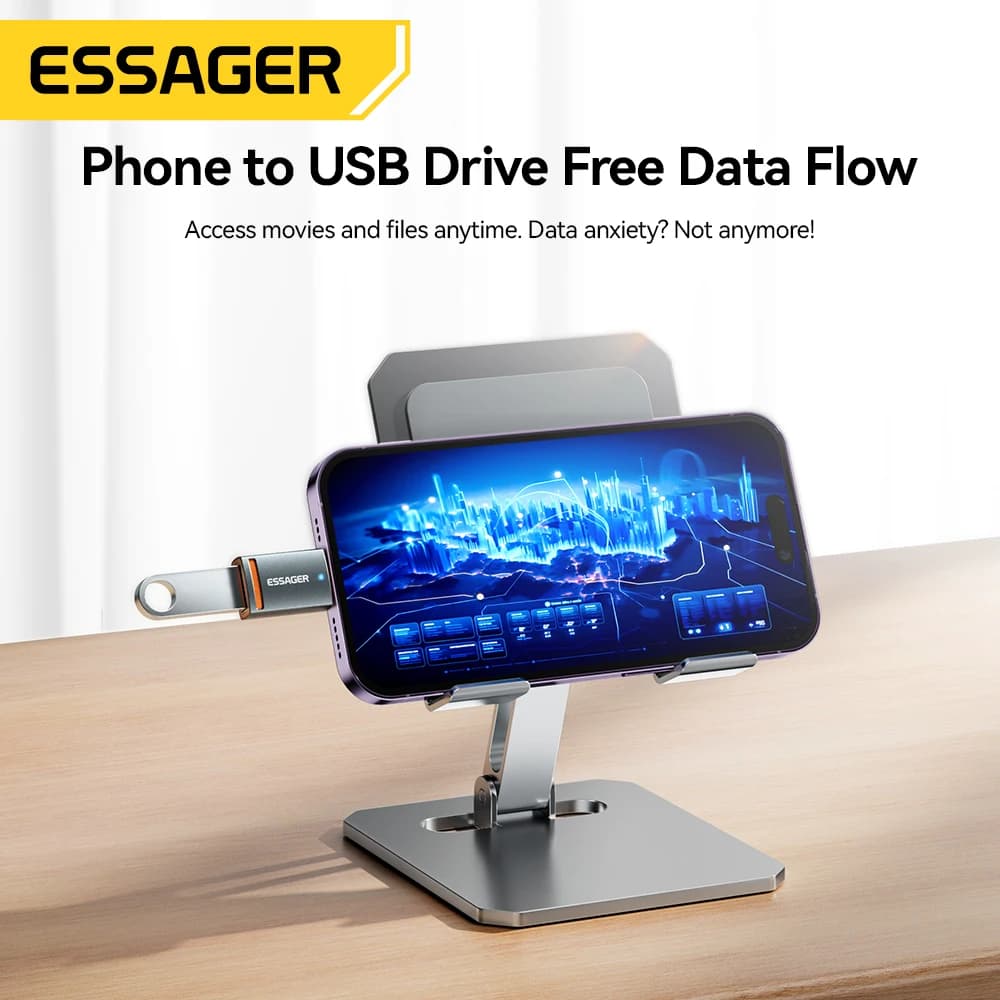 Essager USB3.0 OTG Adapter Type-C USB-A Micro Female to USB Micro iP Type-C Male Converter For Macbook Xiaomi iPhone OTG Adapter - 4