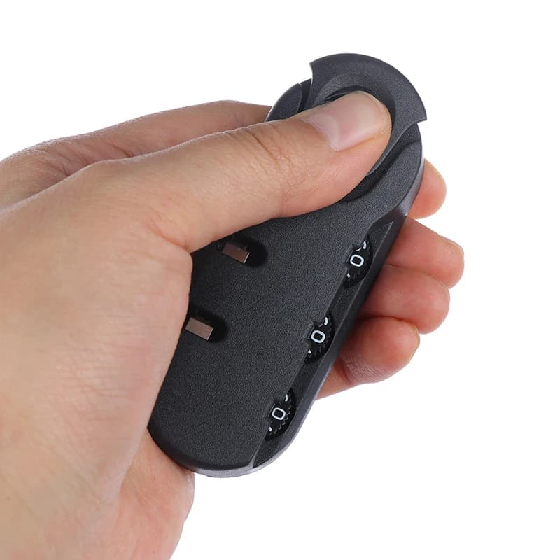 ملحقات قفل الجمع للحقائب ، 3 أرقام ، قفل رمز ، الأمتعة ، حقيبة ، حقيبة سفر ، أسود - 4