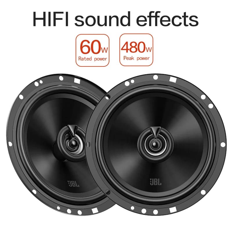 JBL car audio speaker 6.5-inch HIFI sound effect 480W full-band range car speaker treble midrange subwoofer stereo speaker - 4