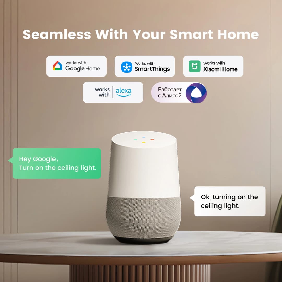 إضاءة سقف ذكية YEELIGHT RGB Mars مع جهاز تحكم عن بعد 16 تأثيرات إضاءة ملونة RGB 6500K لتطبيق Mi Home Google - 3