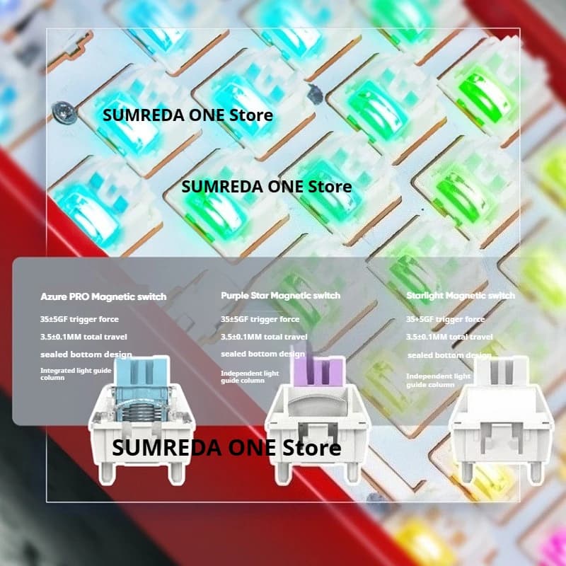 آيروك كاروتماس ميركوري68 ماكس مارس68 برو، لوحة مفاتيح ميكانيكية مغناطيسية للألعاب، تريج سريع 0.001، 8K، سلكية - 6