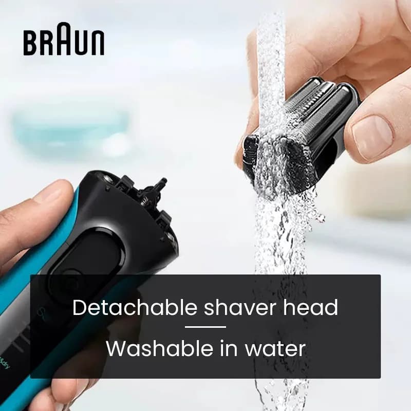 Braun Electric Shaver S3 3040S Men's Reciprocating Razor 3 Floating Head Rechargeable Electric Quick Charge Wet and Dry Shaving - 4