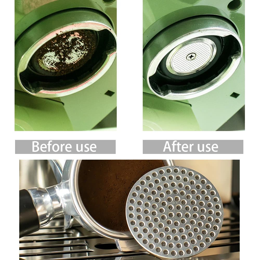 304 stainless steel double-layer filter screen suitable for coffee machine handle powder bowl 51/53/58mm - 3