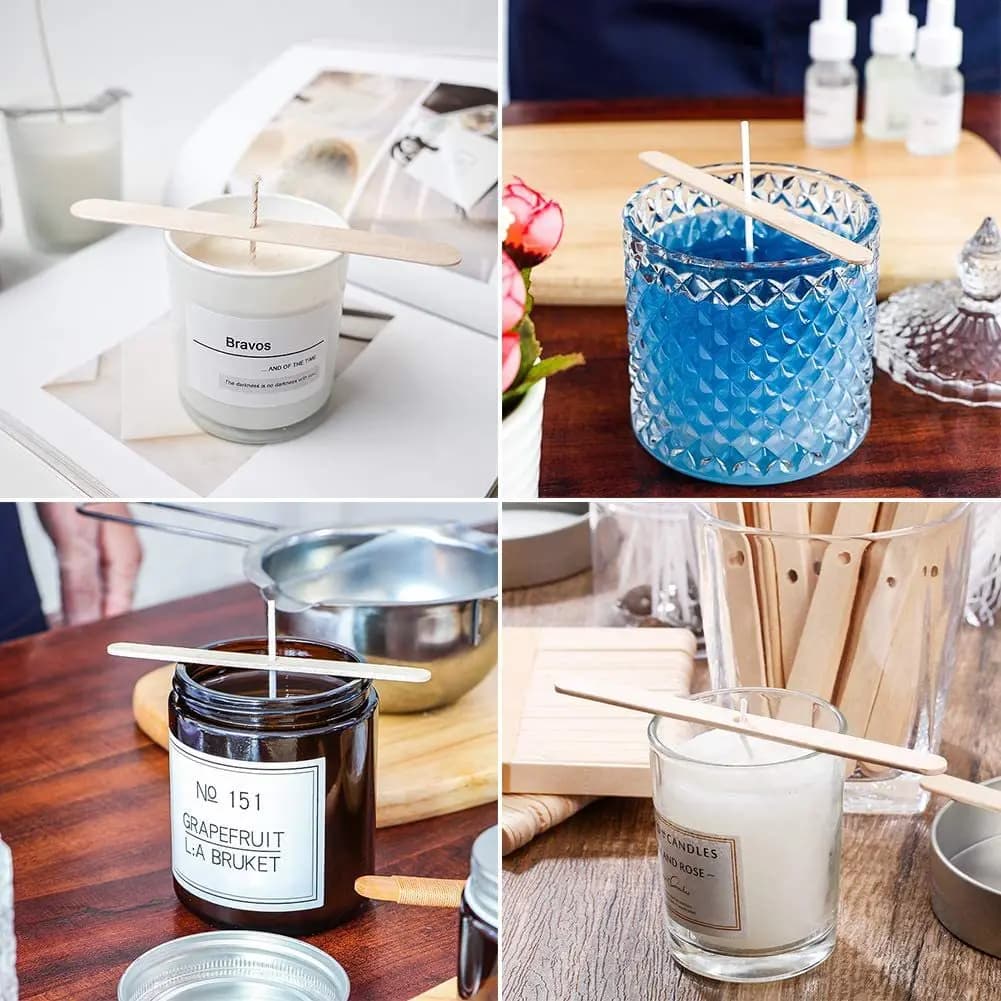 مجموعة شموع ذاتية الصنع مجموعة أدوات صنع الشموع العطرية ملصق من الفولاذ المقاوم للصدأ وعاء صهر الشمع مستلزمات صناعة الشموع للمبتدئين - 6