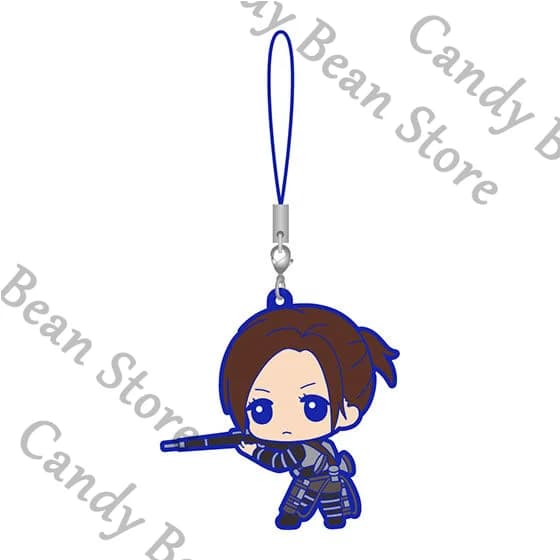 Official Anime Attack on Titan Sasha Braus Reiner Braun Cosplay Rubber Pendant Cartoon Capsule Keychain Keyring Accessories Gift - 2
