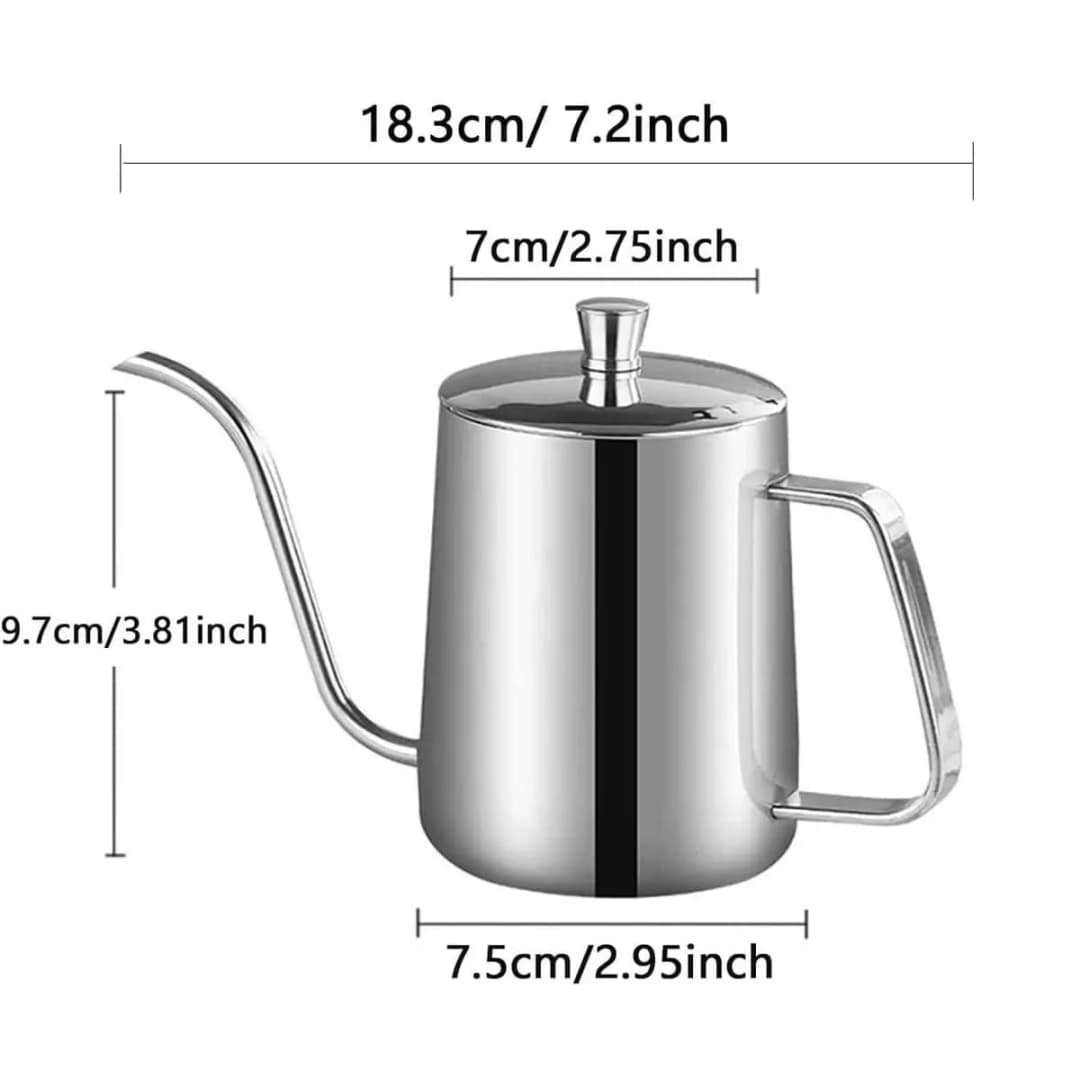 1PC-350ML Pour Over Coffee Kettle Gooseneck Pour Over Coffee Pots Drip Coffee Maker Stainless Steel Home Barista Accessories - 3