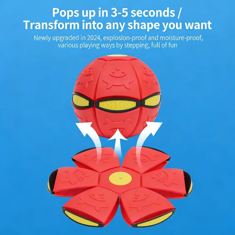 Flying UFO Throw Disc Ball – Outdoor Garden Basketball Game Toy for Kids, Flat Throw Flying Disc Fun Activity Toys - 4
