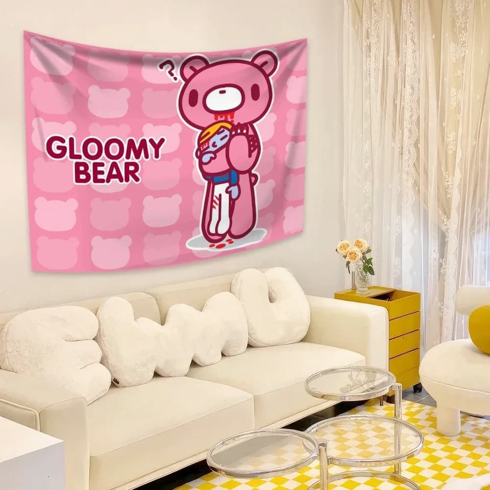 3x5ft Kawaii G-Gloomy Bear Tapestry Anime Tapestry Hanging Tarot Hippie Dorm Wall Hanging Decoration Bohemian Hippie Decor - 2