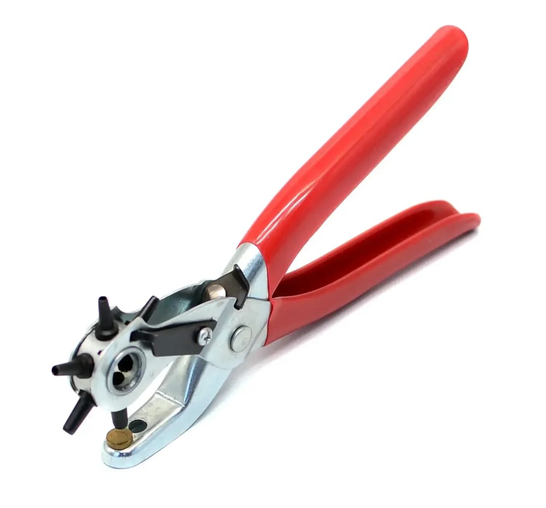 6-Size Rotary Leather Punch - Heavy Duty Belt Hole Puncher Tool w for DIY Crafting & Leatherworking Kits