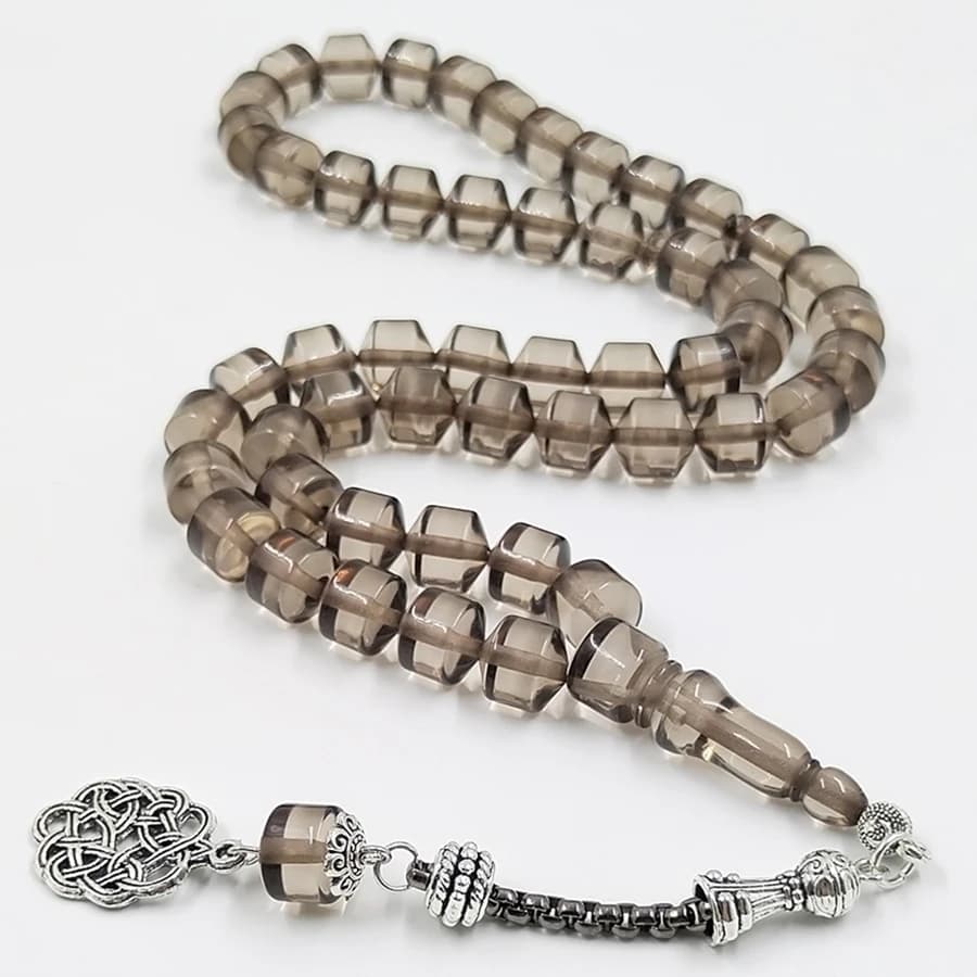 Tasbih gray resin Muslim man Rosary prayer beads bracelet islamic fashion bracelet Arabian Jewelry Misbaha - 6