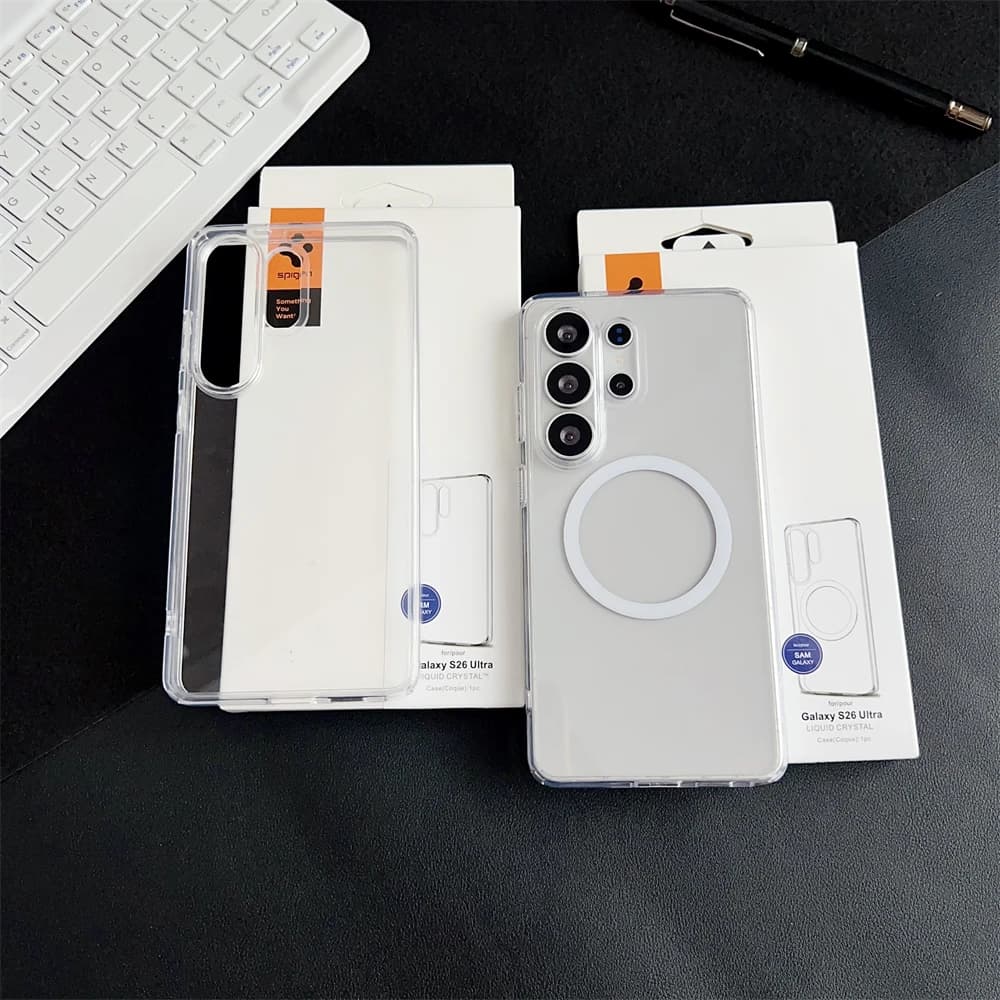 Spigen Transparent Magnetic PC Case For Samsung Galaxy S26 Ultra S25 Ultra S24 Plus For Magsafe Wireless Charging Back Cover