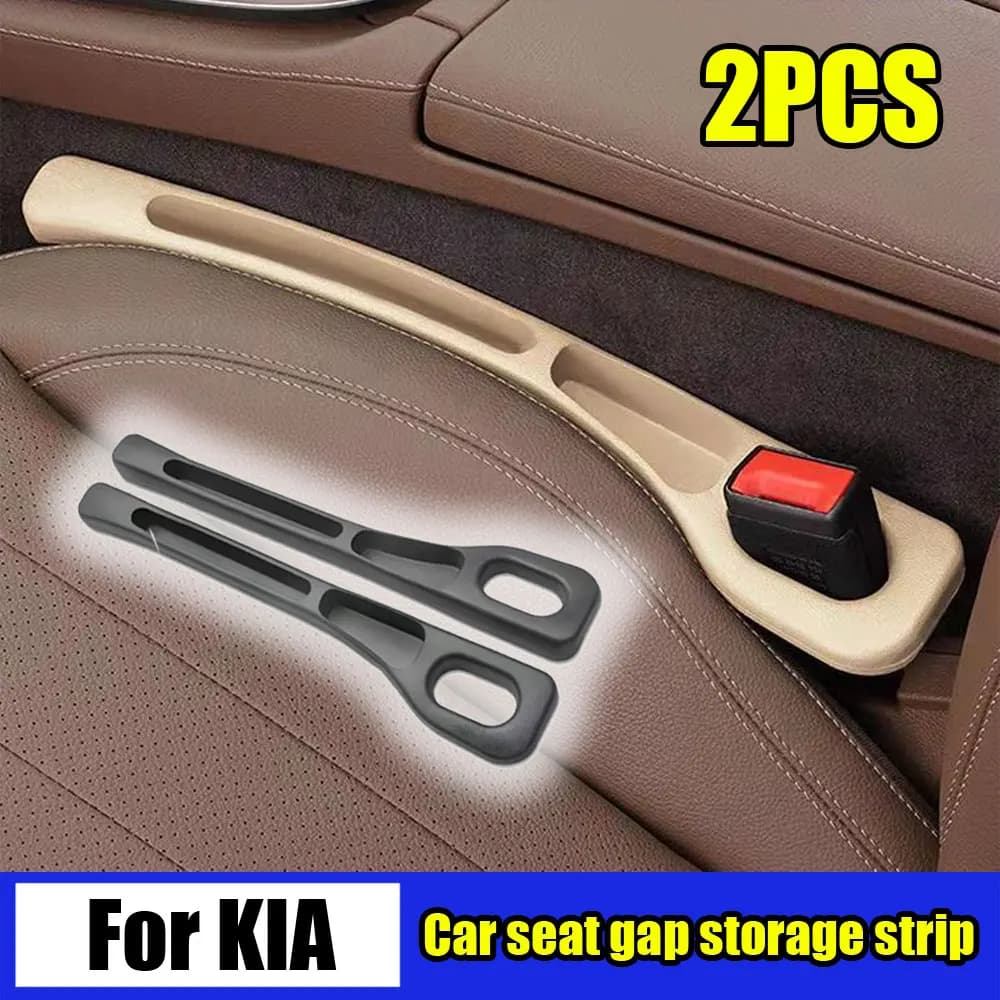 For Kia Carnival Sedona KA4 2020 2021 2022 2023 2024 2025 2026 2PCS Car Seat Leak Proof Strips Gap Side Seam Filler Storage