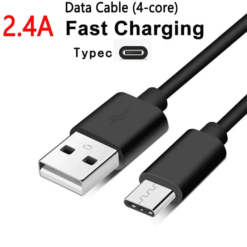 كابل شحن سريع 2.4A Type-C USB كابل بيانات لهواوي شاومي سامسونج S20 Ultra S10 S9 S8 Plus A32 A42 A52 A31 A41 Note 8 9 10 Pro