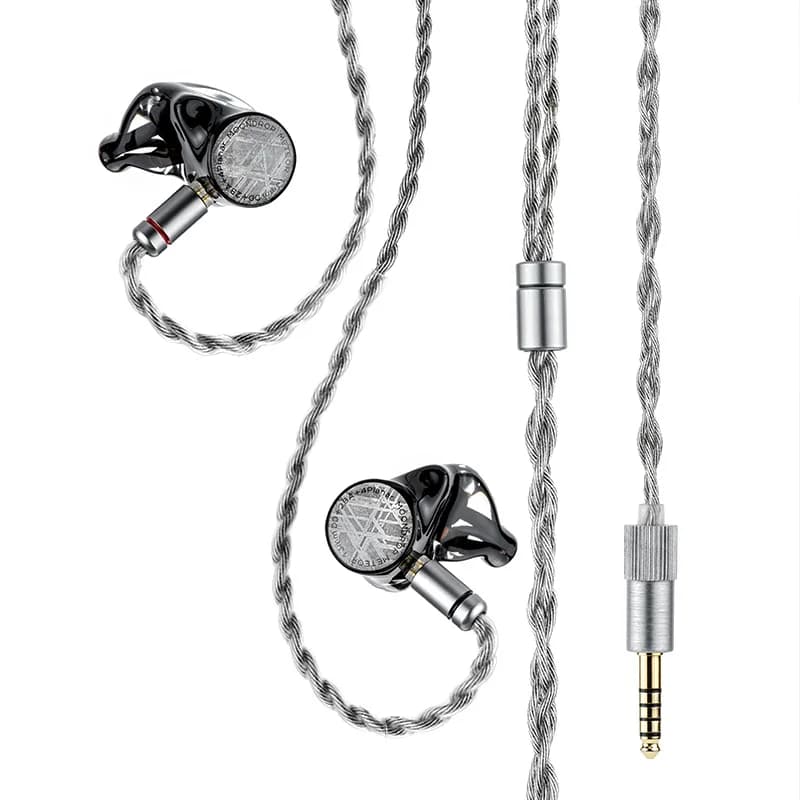سماعات أذن سلكية MOONDROP METEOR 1DD+2BA+4PLANAR IEMS بمقاس 0.78 ملم و2pin وقابس 4.4 و3.5 ملم - 2