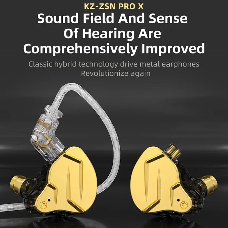 NEW KZ ZSN PRO X 1BA 1DD Hybrid Drive HIFI Metal In Ear Earphone Sport Noise Cancelling Earbud Headsets KZ ZSX ZSNPROX EDXPRO - 4
