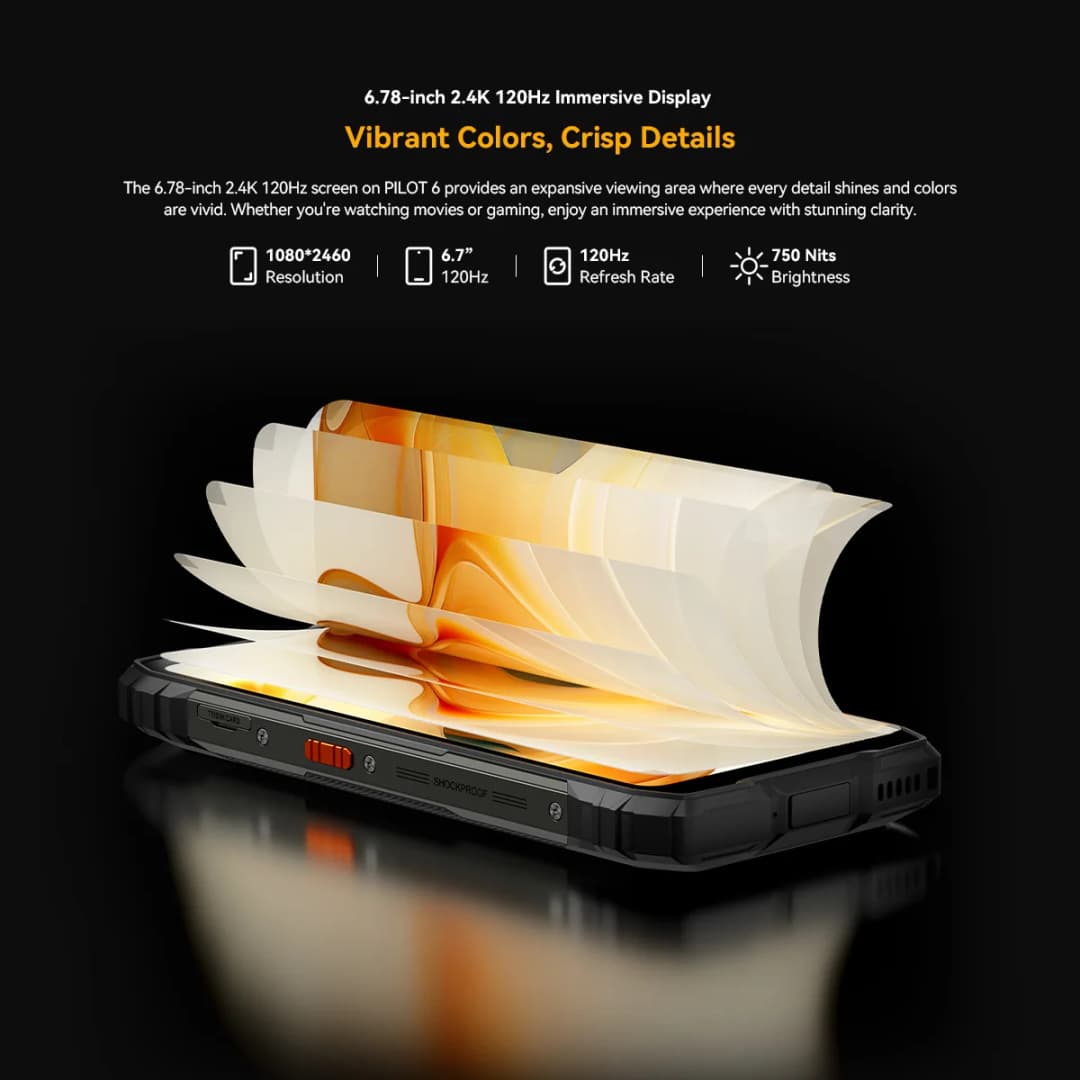 Blackview OSCAL PILOT 6 thermal imaging Rugged Smartphone MTK G100 6.67" 2.4K Display 120Hz, 12GB 256GB, 10000Amh Phones Dual 4G - 6