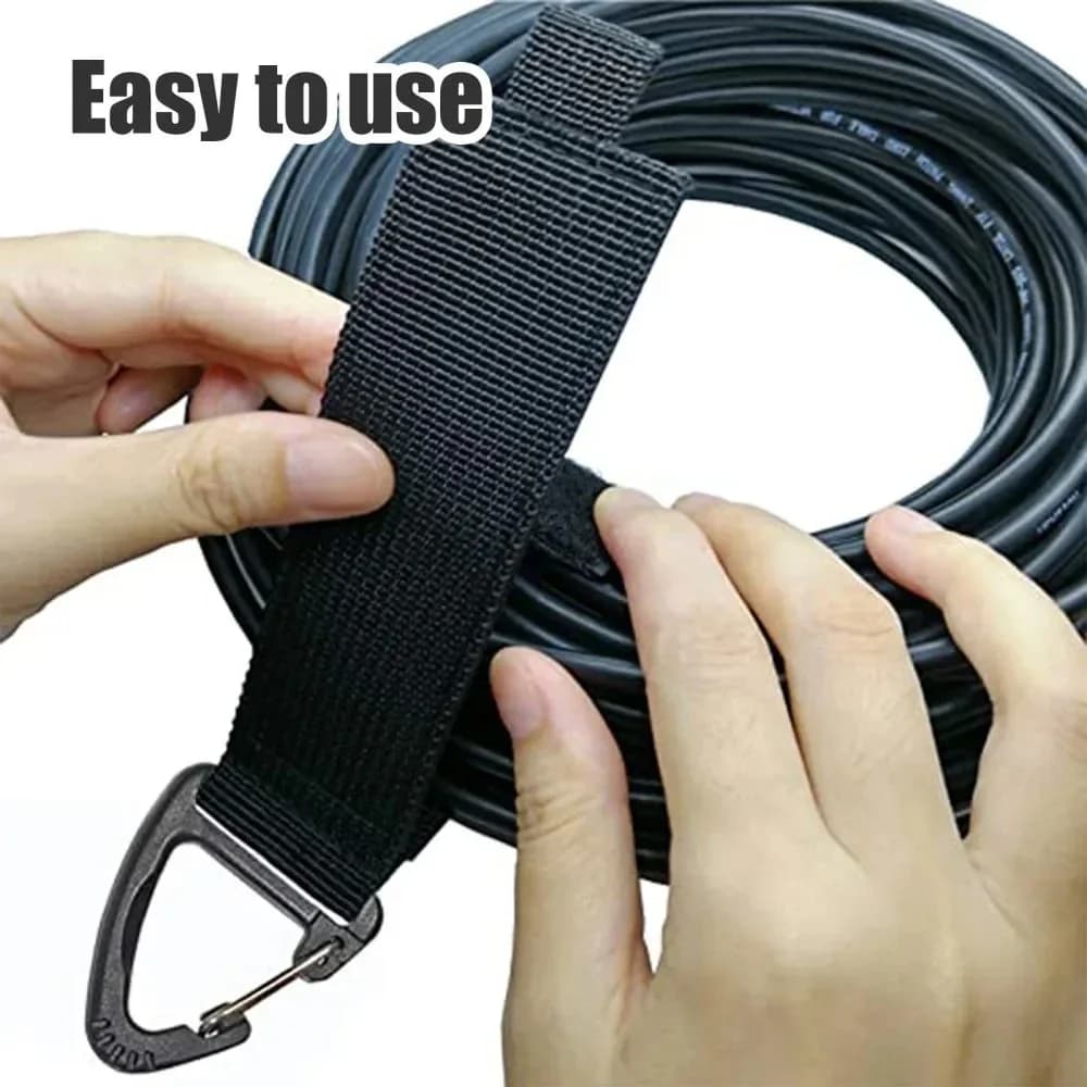 1/5 pcs Car Cord Organizer Holder Triangle Buckle Power Storager Wire Manager Nylon Heavy Storage Straps For Cables And Hoses - 5