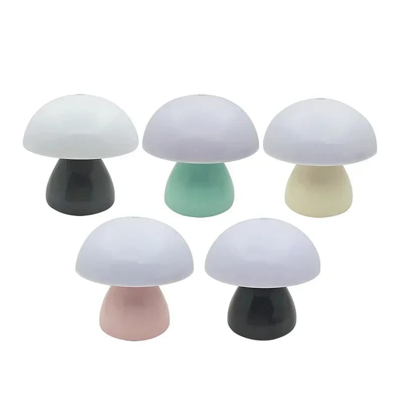 Mushroom LED Table Lamp Touch Dimming USB Charging Night Light for Bedroom/Desk/Coffee Bar Decorative Ambient Night Lighting - 6
