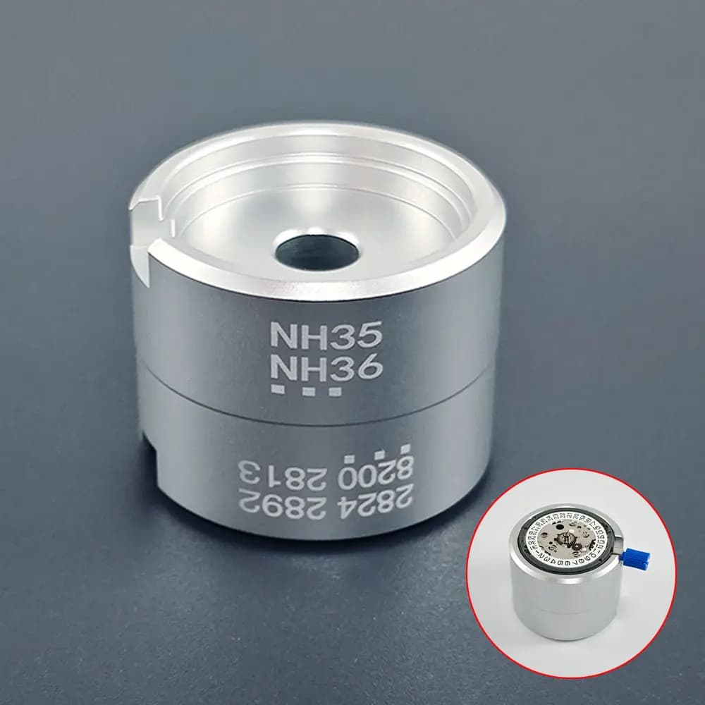 NH34 NH35 ساعة حركة حامل قوس يناسب NH36 SKX007 7S26 4R35 4R36 2824 2836 8215 حركة وزارة الدفاع قاعدة إصلاح أدوات التجميع