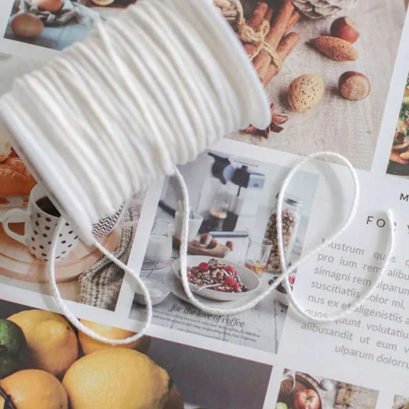 100 قطعة حامل شمعة 61 متر القطن شمعة الفتيل دخاني الروائح أسطواني شمعة الموضوع شمعة صنع عدة DIY بها بنفسك صانع شمعة - 3