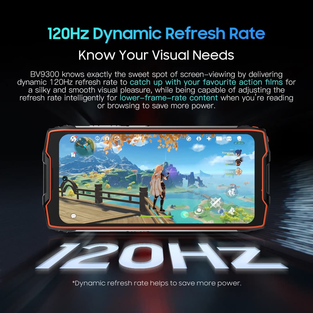 هاتف بلاك فيو BV9300 برو المتين، معالج هيليو G99، أندرويد 13، ذاكرة وصول عشوائي 12 جيجابايت، ذاكرة داخلية 256 جيجابايت، شاشة 6.7 بوصة بمعدل تحديث 120 هرتز، بطارية 15080 مللي أمبير مع شحن 33 واط، كشاف 100 لومن - 5