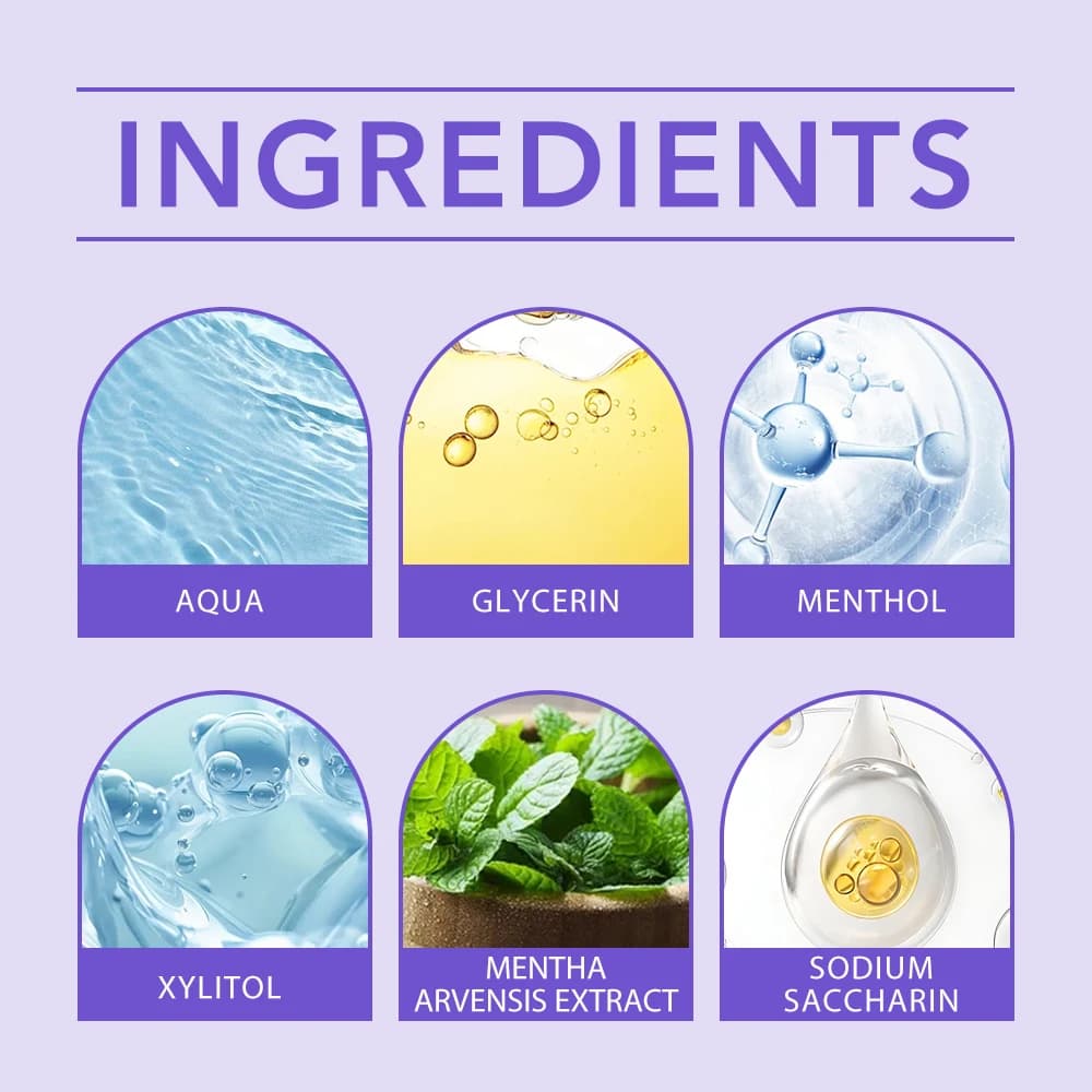 رذاذ فموي بالنعناع يدوم طويلاً ومحمول ومنعش للتنفس للبالغين ومنتجات العناية الفموية ومنعش فموي بحجم السفر 20 مل - 5