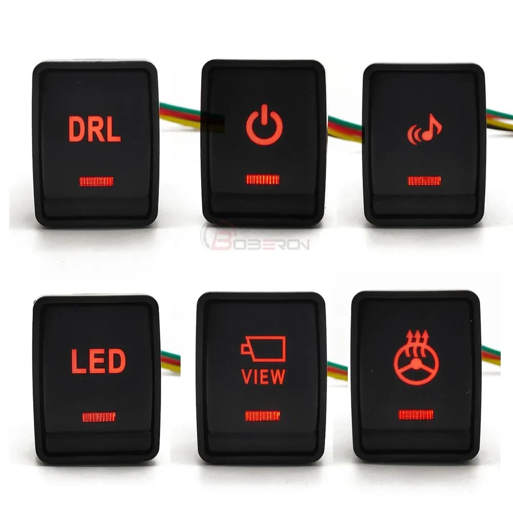 For Nissan X-Trail T32 2014 Qashqai J11 2015 Tiida NP300 Navara Car LED DRL Fog Light Power On Off Switch Front Camera Button - 6