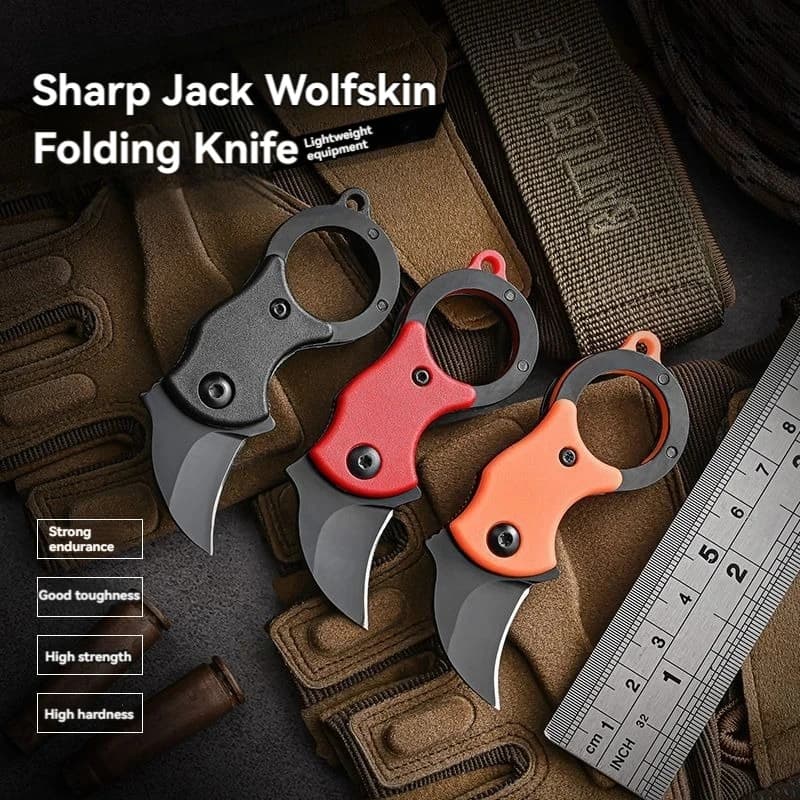 NEW Mini Keychain Pocket Knife Stainless Steel Camping Small Mini Portable Knife Peeler Fixed Blade Multi EDC Tool with Chain - 2